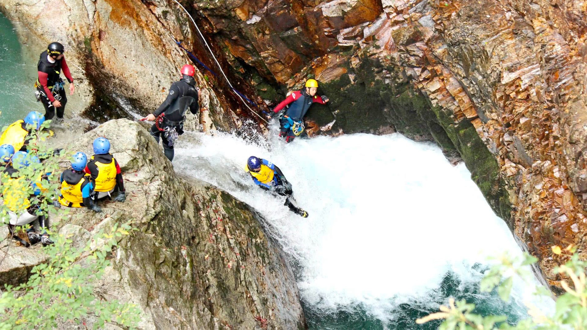 Canyoning course in Minakami Japan