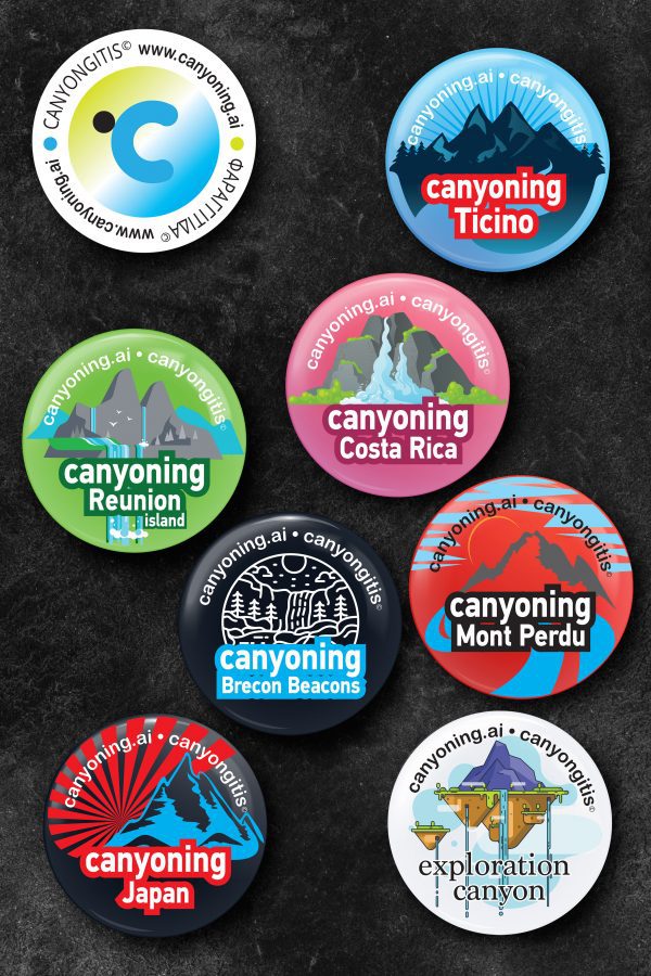 Canyoning badges by Canyongitis